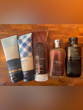 Bath & Body Works Variety Pack Bubble Bath, Body Wash, Body Cream. Set of 5 New
